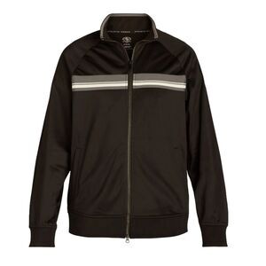 Athletic Works Men's Tricot Track Jacket, Black Size Large (42-44)